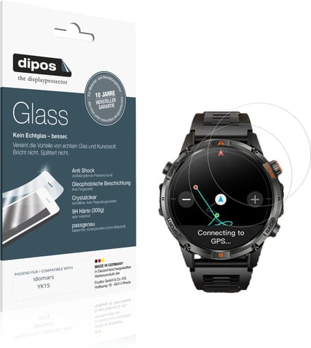 dipos – 2x Pantserfolie geschikt voor idomars YK15 | 9H Screenprotector