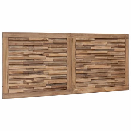 vidaXL - Bed - Hoofdbord - Naturel - Massief - Teakhout