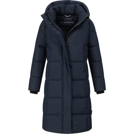 Marikoo dames lange gewatteerde winterjas Tabiaa XVI met capuchon & fleece