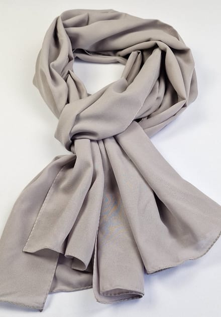 Hoofddoek effen van chiffon stof / 70 x 200 cm extra lang