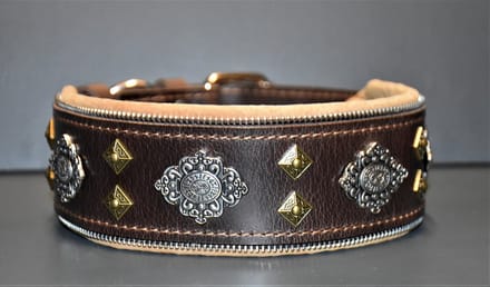 The Aztec Brown honden halsband maat XL (nekmaat 65-75 cm)
