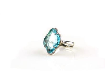 model Fiori ring in zilver topaasblauw