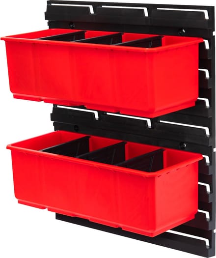 Qbrick Systeemcontainerset Nr. 5 Werkplaatswand 39 x 35 cm met 2 containers voor ONE 200 Basic / Profi / Technik en ONE Organiser XL