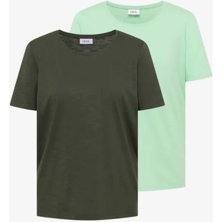 Basic Shirt met ronde hals in een 2-pack