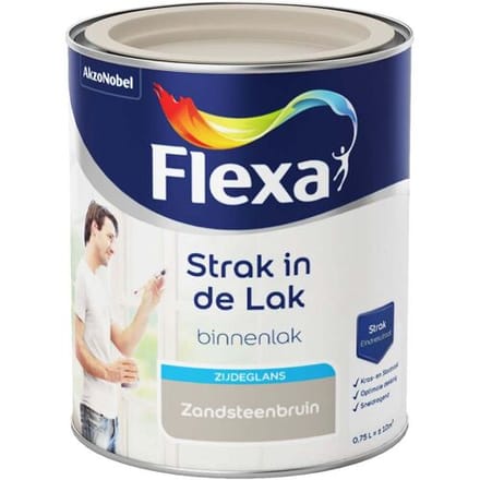 Flexa - Strak In De Lak Binnenlak Zijdeglans - Zandsteenbruin - 750 Ml