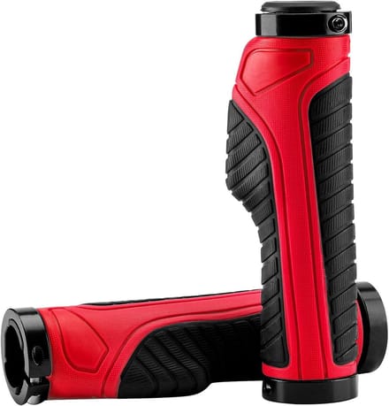 Fietsgrepen Ergonomisch - Stuurgrepen Rubber - Comfortabel Fietsen - Lock-on Ontwerp - 22mm Stuur - Rood