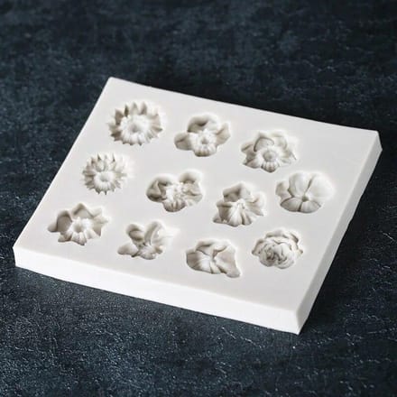 Moule à gâteau en Silicone en forme de fleurs de tournesol, décoration DIY, chocolat 3D, outils de moulage gray