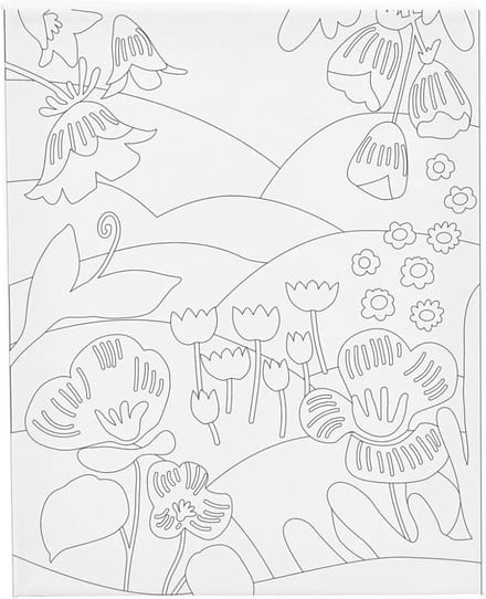 Creativ Company Schildercanvas met print Bloemenschaal 24x30 cm