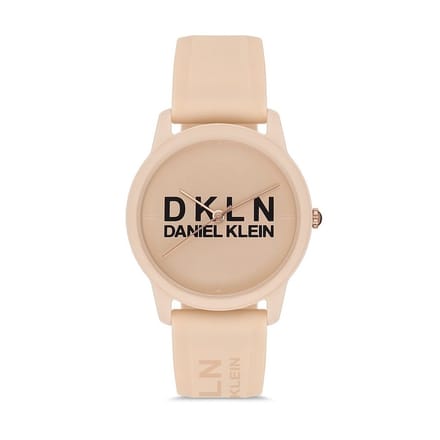 Daniel Klein DK.1.12645-7 - Horloge - Analoog - Dames - Vrouwen - siliconen band - rond - Crème