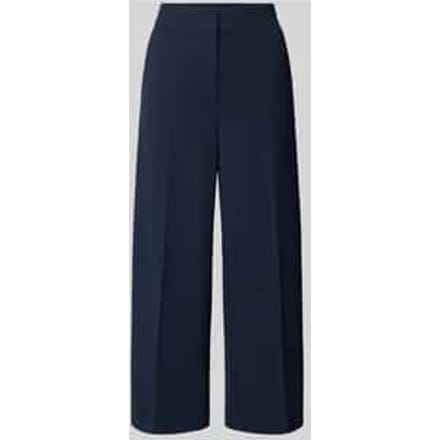 Stoffen broek met wijde benen en persplooien