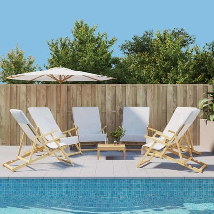 vidaXL - Strandhanddoeken - 6 - st - 400 - g/m² - 60x135 - cm - stof - wit