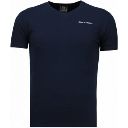 Basic Exclusieve V Neck - T-Shirt - Blauw