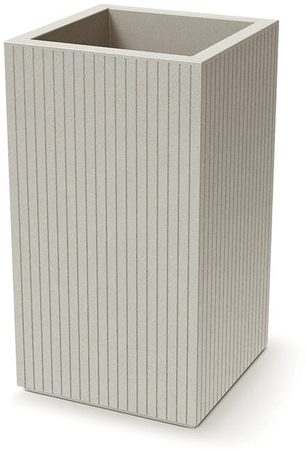 Bloempot Buiten Hoog Vierkant Coro Square High 40x40x70cm ZAND Ethick