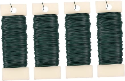 Omwikkelde Slingerdraad - Bloemdraad Kransdraad - Bloemschikken Tuinieren - Flexibel Papier Omwikkeld - 4 Rollen 35m - Groen