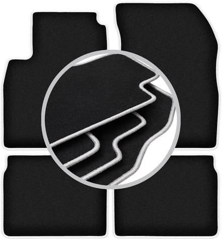 CARLUX-SILVER automatten voor: Nissan Micra K13 hatchback (2010-2016)