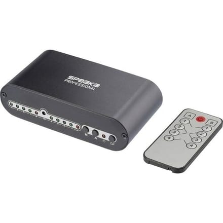 SpeaKa Professional SP-SW-200 Toslink-switch Met aluminium behuizing
