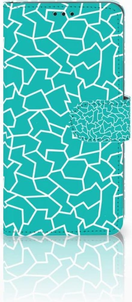 Book Case voor Samsung Galaxy S10 Hoesje Cracks Blue