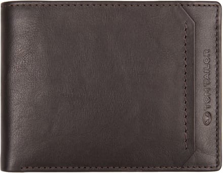 TOM TAILOR Portemonnee Sam Horizontal Wallet Dark Brown Donkerbruin