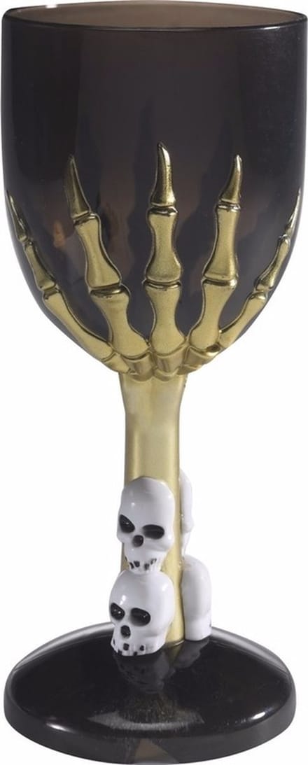 Smiffys Horror kelk - beker - zwart - Gotisch - Halloween - wijnglas - drinkbeker - horror