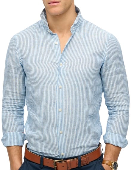 Superdry VACATION L/S LINEN SHIRT Heren Overhemd