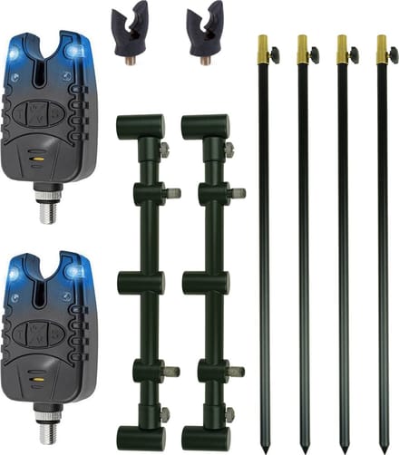 Eurocatch Goalpost set 2 Rod adjustable Complete - Banksticks - Buzzerbars - Beetmelders - Hengelsteun - Karper