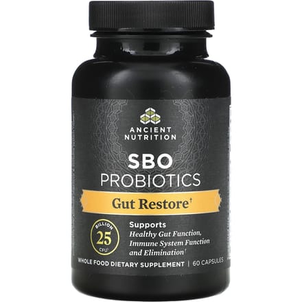 Ancient Nutrition, Probiotique SBO, 25 milliards d'UFC, 60 capsules