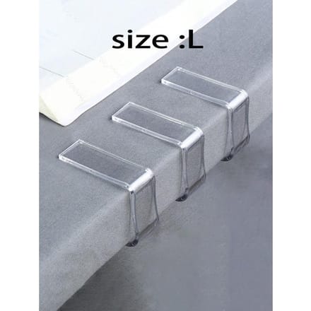 Plastic Transparante Tafelkleedklem Tafelkleed Antislip Klem L-8pcs transparant