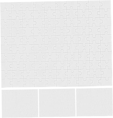 Lege Puzzels - DIY Puzzel Tekenen - Creatief Bezig Zijn - Om Zelf Te Ontwerpen - 38x26 cm - Beige