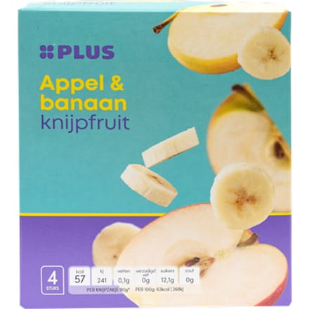 Knijpfruit appel & banaan 4x90gr