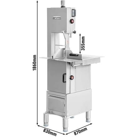 GGM Gastro Knochensäge - 2400mm Sägeband - max. Schnitthöhe: 355mm Zilver
