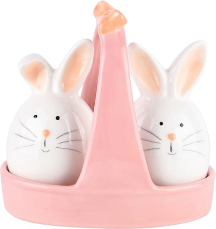 Dekoratief | Duo peper/zout bunnies, keramiek, 13x8x12cm | A220406