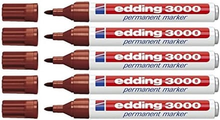 Permanente Marker Navulbaar Bruin - Voor Glas, Metaal, Plastic - 1.5-3mm