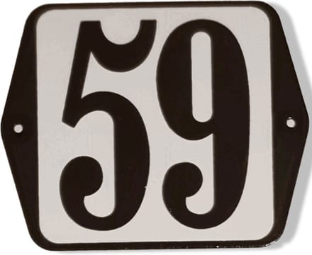 Huisnummer standaard nummer 59