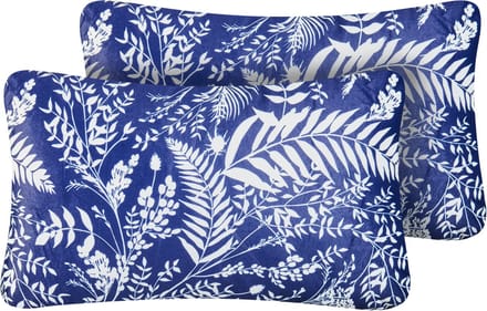 GLIMMER - Set van 2 tuinkussens - Blauw - 30 x 50 cm - Polyester