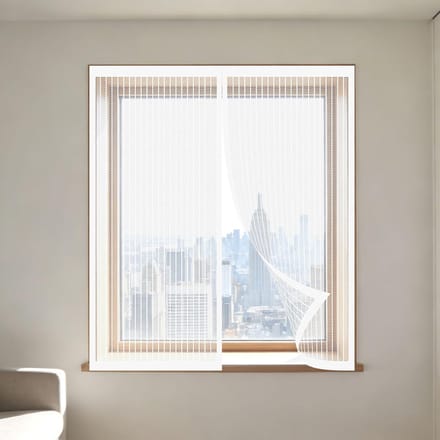 Magnetische Horren - Raamhorren Vliegengaas - Buiten Zitten - Zonder Boren - 60 x 85 cm - Wit