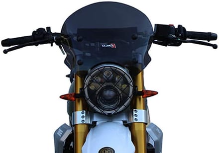 Motorwindscherm - Winddeflector - Comfortabel Rijden - Gehard Glas - 3 mm Dikte - Rookgrijs