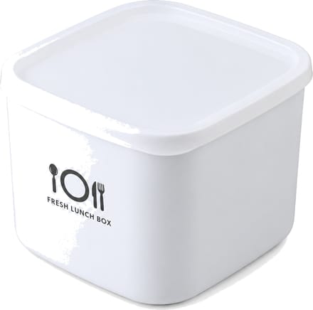 Broodtrommel, vierkant, wit, 1000 ml, van PP, met deksel