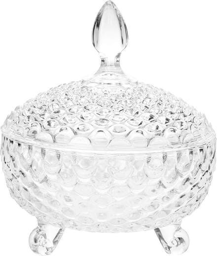 Clayre & Eef Voorraadpot Ø 17x19 cm Transparant Glas