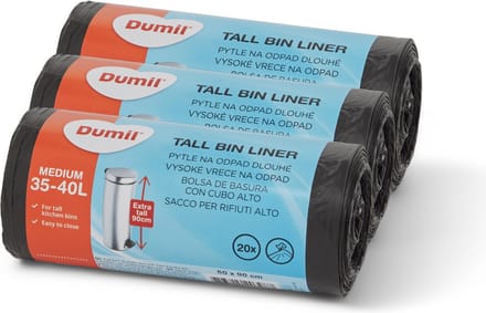 Dumil Vuilniszak Medium - 20 zakken 35-40 Liter - 3 rollen