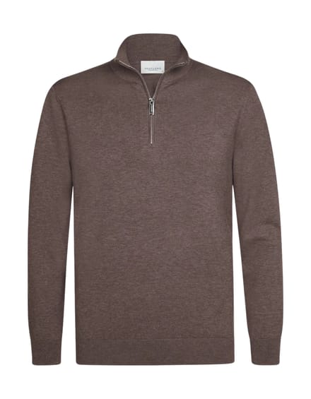 Profuomo Half Zip Pullovers Aubergine Ppxj30002