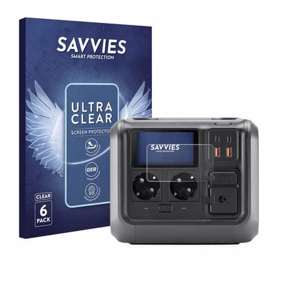 Savvies - Screenprotector voor DJI Power 500 - Folie Beschermfolie transparant 6 Stuks