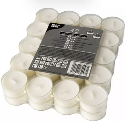 Papstar - Papstar Bougie Chauffe-plat, Diamstre: 38 Mm, Blanc