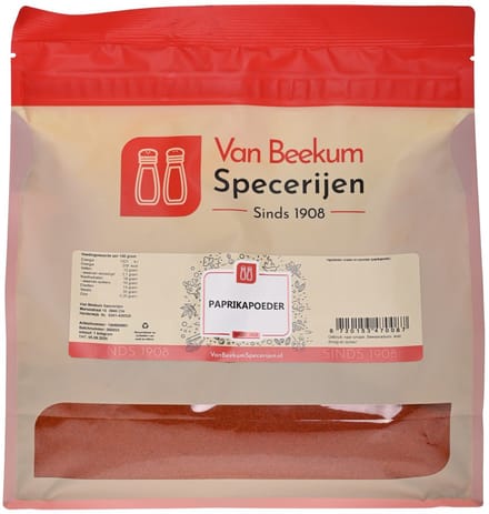 Van Beekum Specerijen - Paprikapoeder - 1 KG (hersluitbare stazak)