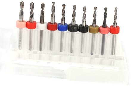 Allecto - PCB Boorbits Set - 10 Stuks Precisie Boorbits van 2.1mm tot 3mm - Efficiëntie - Geschikt voor elektronica - Ideaal voor hobbyprojecten
