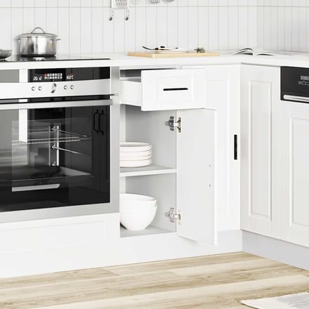 vidaXL - Onderkast - "Porto" - bewerkt - hout - wit