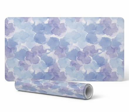 Antislip bureauonderlegger met abstracte aquarelprint, 90x45 cm