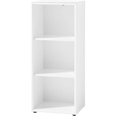 MONTERIA boekenkast, 3 OH, spaanplaat, B 400 x D 370 x H 1200 mm, wit