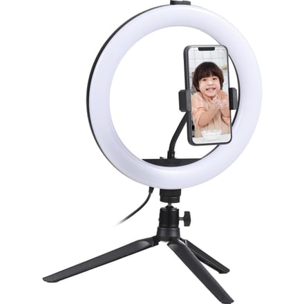 10 inch LED-ringlicht videoconferentieverlichting 3 verlichtingsmodi 11 niveaus instelbare helderheid zwart