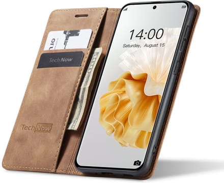 Hoesje geschikt voor Huawei P60 Pro - Book Case Leer Slimline Bruin