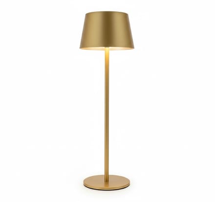 OMNIEXA Tafellamp Oplaadbaar en Draadloos - Dimbare LED Designlamp met Touch - Goud - 34 cm